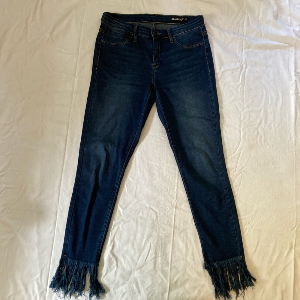 BLANK NYC FRINGED JEANS